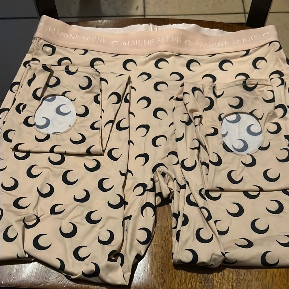 Marine Serre Beige Moon Patterned leggings only wore one time